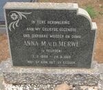 MERWE Anna M., v.d. nee V. HEERDEN 1898-1965