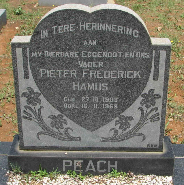 PEACH Pieter Frederick Hamus 1903-1969