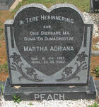 PEACH Martha Adriana 1907-2002