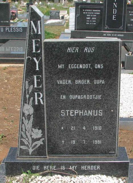 MEYER Stephanus 1910-1981