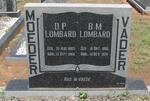 LOMBARD B.M. 1888-1970 & D.P. 1883-1968