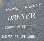 DREYER Yvonne Frances 1927-2008