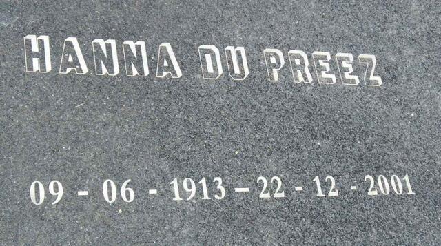 PREEZ Hanna, du 1913-2001