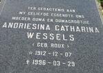 WESSELS Andriesina Catharina nee ROUX 1912-1996