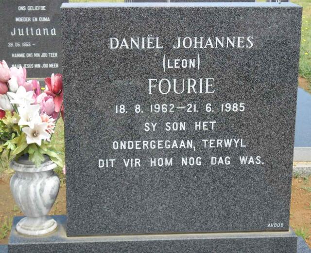 FOURIE Daniel Johannes 1962-1985