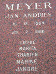 MEYER Jan Andries 1954-1988