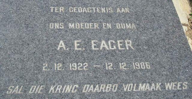 EAGER A.E. 1922-1986