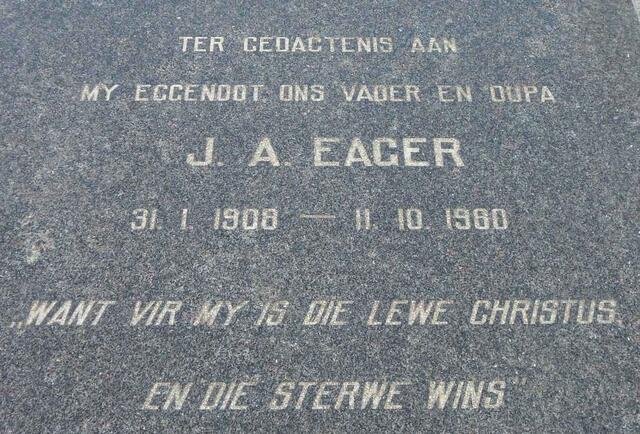 EAGER J.A. 1908-1980