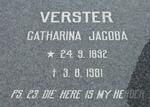 VERSTER Catharina Jacoba 1892-1981