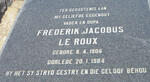 ROUX Frederik Jacobus, le 1906-1984