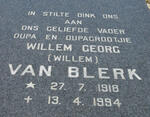 BLERK Willem Georg, van 1918-1994