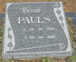 PAULS Bessie 1906-1989
