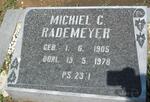RADEMEYER Michiel C. 1905-1978