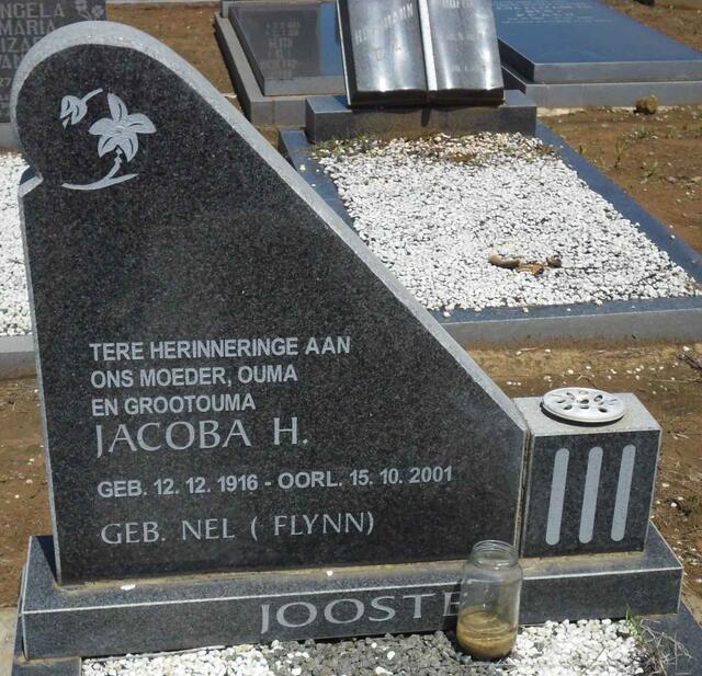 JOOSTE Jacoba H. previously FLYNN nee NEL 1916-2001