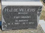 VILLIERS H.J., de 1897-1972