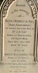 KAY James Alexander 1849-1914 &  Alice Henrietta ASHBURNER 1856-1913