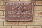 KLINGENBERG Kuno M. 1934-2009