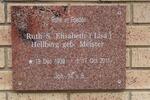 HELLBERG Ruth S. Elisabeth nee MEISTER 1939-2011