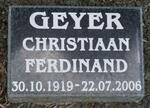GEYER Christiaan Ferdinand 1919-2006