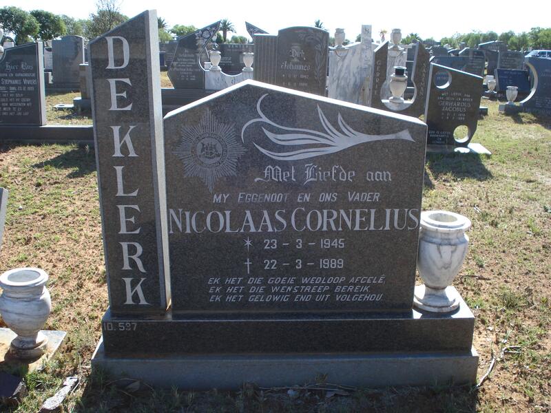 KLERK Nicolaas Cornelius, de 1945-1989