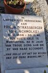 STRASSBERGER Willy 1879-1959 & Frieda SCHMOLKE 1888-1941