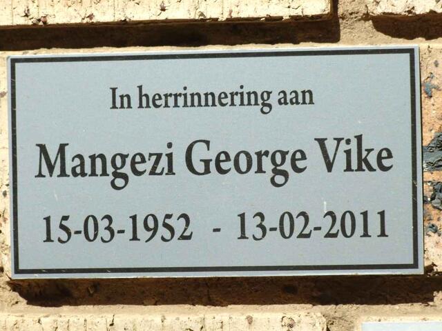 VIKE Mangezi George 1952-2011
