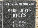 BIGGS Mabel Joyce 1923-2011