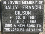 GILSON Sally Francis 1954-1998