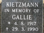 KIETZMANN Gallie 1917-1990