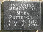PUTTERGILL Myra 1916-1994