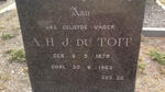TOIT A.H.J., du 1879-1963