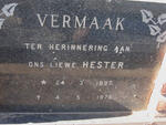 VERMAAK Hester 1897-1976
