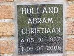HOLLAND Abram Christiaan 1927-2006