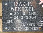 WENTZEL Izak F. 1916-2004