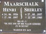 MAARSCHALK Henri 1926-1997 & Shirley 1937-1985