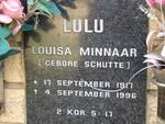 MINNAAR Louisa nee SCHUTTE 1917-1996
