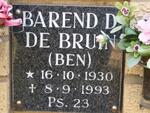 BRUIN Barend D., de 1930-1993