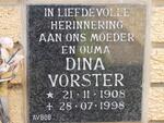 VORSTER Dina 1908-1998