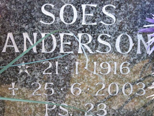 ANDERSON Soes 1916-2003