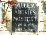 MOSTERT Willem Andries 1936-2001