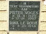 VOGES Pieter 1929-2007 :: LE ROUX Rina 1934-