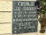 CRONJE J.B. 1944-2003 & Elise 1945-