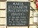 MATTHYSEN Maria Elizabeth 1922-2007