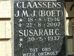 CLAASSENS J.M.J. 1936-2007 & Susarah C. 1937-