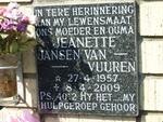VUUREN Jeanette, Jansen van 1957-2009
