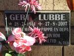 LUBBE Gert 1944-2007