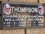 THOMPSON Charles William 1923-1999 & Francina Jacoba 1932-1996