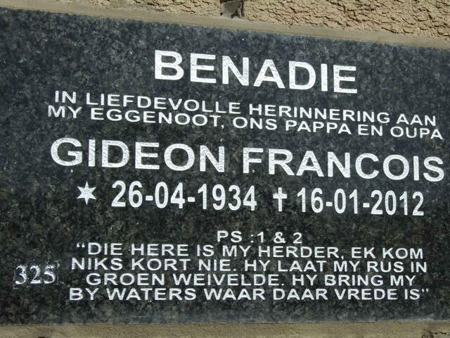BENADIE Gideon Francois 1934-2012