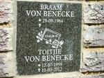 BENECKE Braam, von 1964- & Toitjie 1959-2012