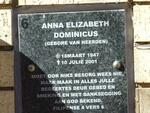 DOMINICUS Anna Elizabeth nee VAN HEERDEN 1947-2001